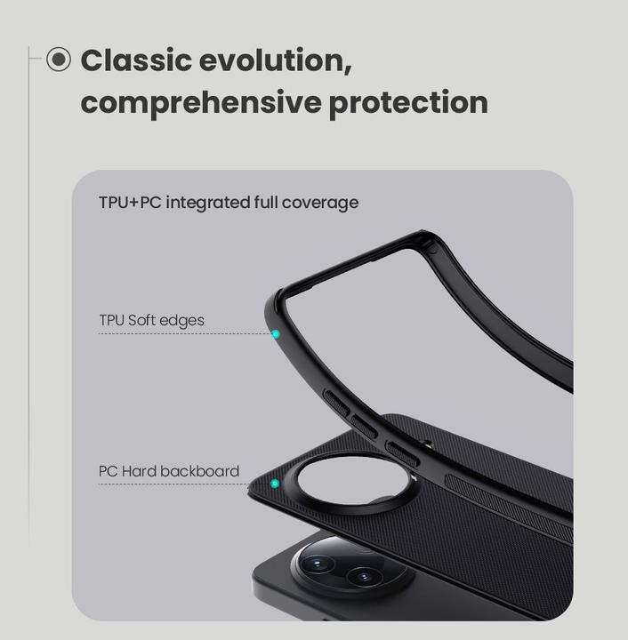 Actual product image Xiaomi Back panel cover - Nillkin Super Frosted PRO Magnetic Back Cover for Poco F7 Pro Black (Xiaomi Poco F7 Pro)