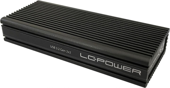Actual product image LC-Power LC-M2-C-NVME-2X2-RAID USB-C housing for NVMe-M.2 retail (M.2 2280)