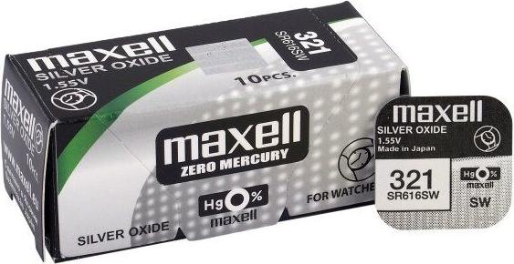 Actual product image Maxell Button cell SR616SW (10 pcs., SR616, 16 mAh)
