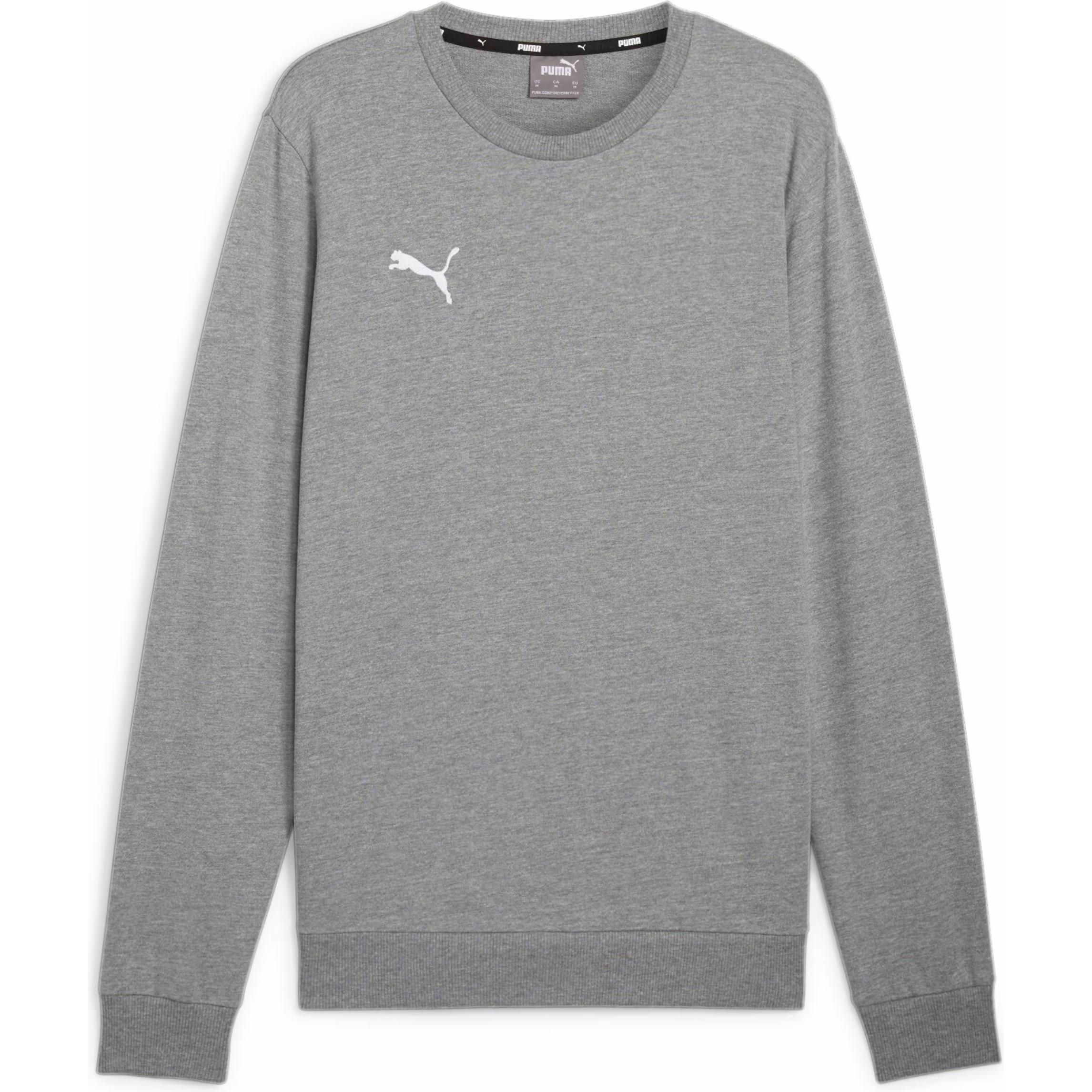 Puma, Herren, Pullover, teamGOAL Casuals Crew Neck Sweat, Grau, (S)