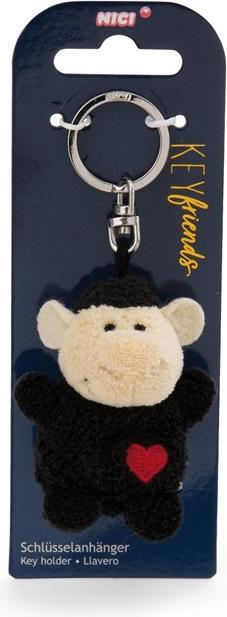 Actual product image Magni NICI Schlüsselanhänger Schaf mit Herz schwarz 5cm