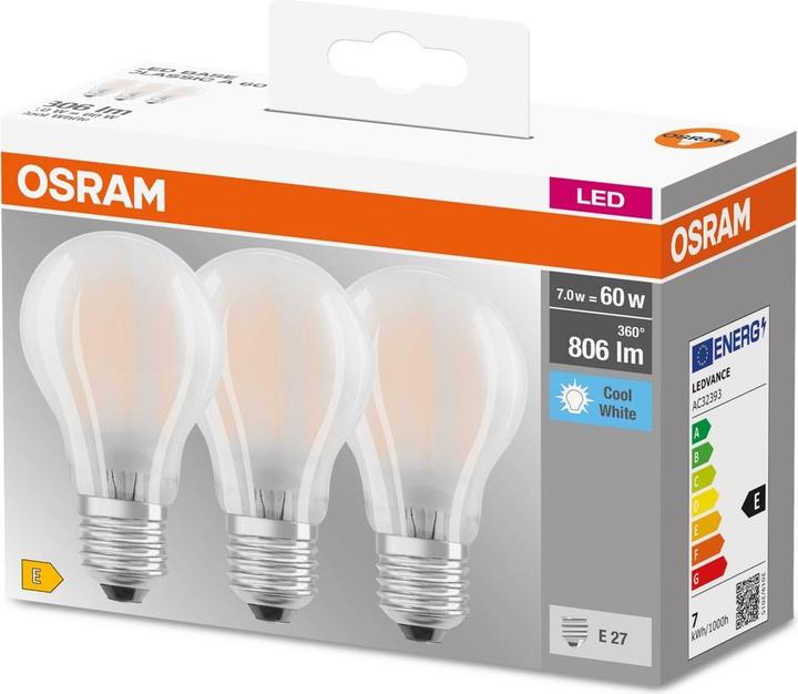 Actual product image Osram Led Base Classic A (E27, 6.50 W, 806 lm, 1 x, E)