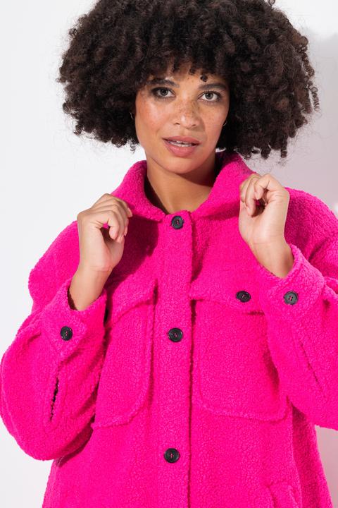 Produktbild Angel of Style Hemdjacke, A-Linie, Teddyplüsch, Schachbrett (50)