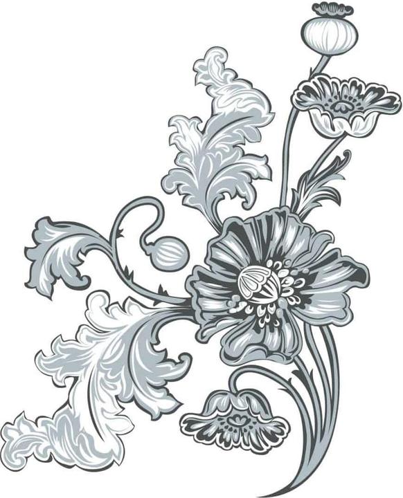 Produktbild Trenddeko Blumenranke 2 (100 x 123 cm)