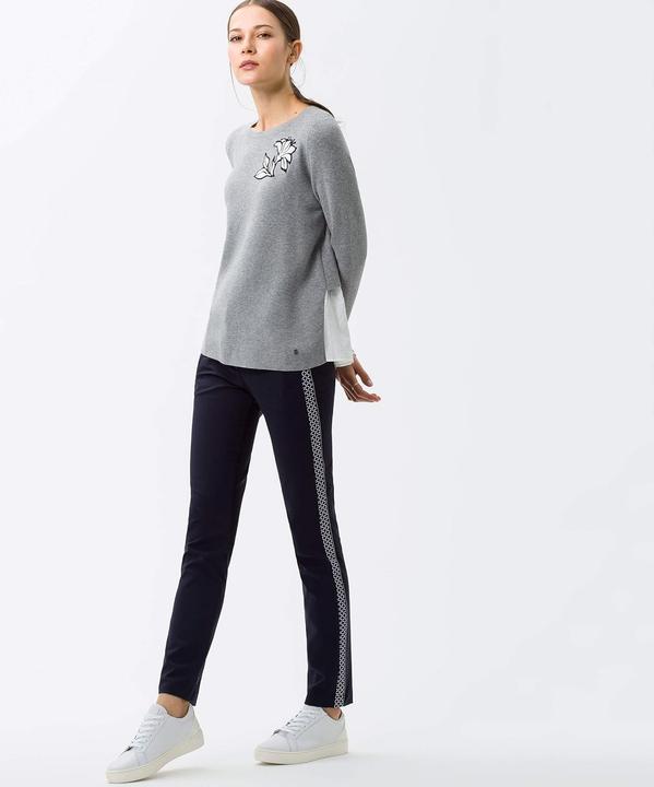 Produktbild BRAX FEEL GOOD dames stijl Lisa ronde hals pullover met blouserug pullover (44)