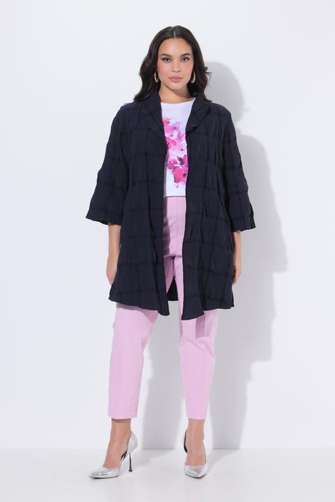 Actual product image Ulla Popken Bubble Textured 3/4 Sleeve Jacket