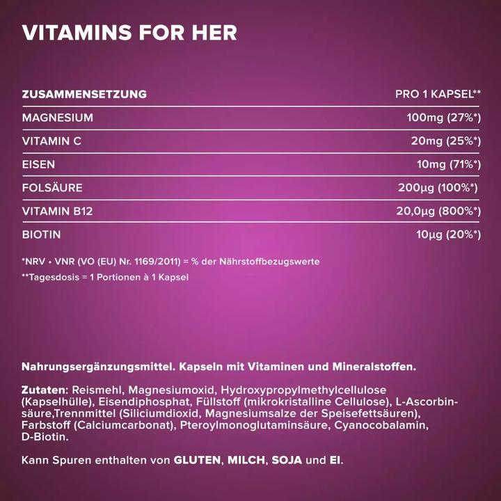 Actual product image IronMaxx Vitamins For Her (150 Piece, Capsules, 150 g)