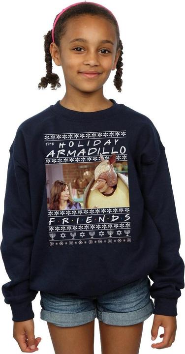 Actual product image Friends Girls Fair Isle Holiday Armadillo Sweatshirt (128)