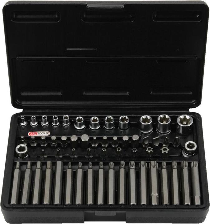 Actual product image KS Tools 1/4-1/2 TX socket and bit set. 57 pcs.