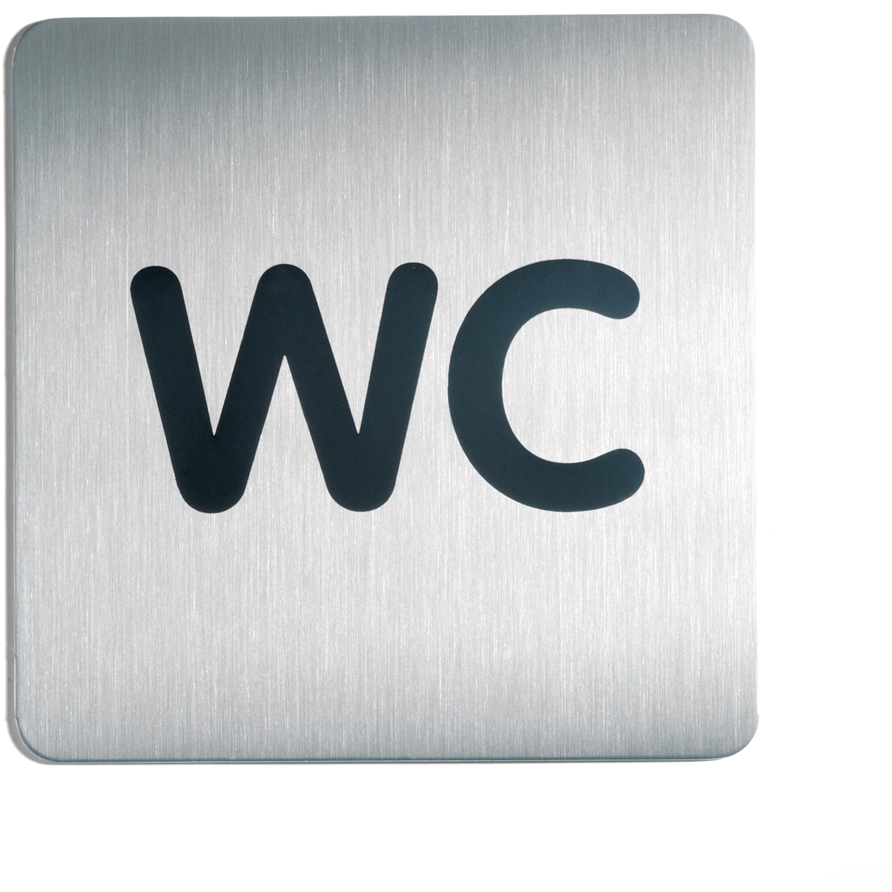 Thumbnail - Durable, Informationsschild, Piktogramm "WC" quadratisch 15,0 x 15,0 cm