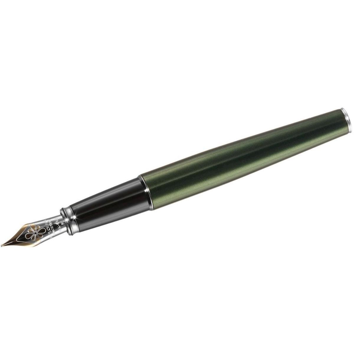 Diplomat, Schreibstifte, Füllhalter Excellence A2 Evergreen chrom 14 kt EF (Grün, Chrom, 1 x)