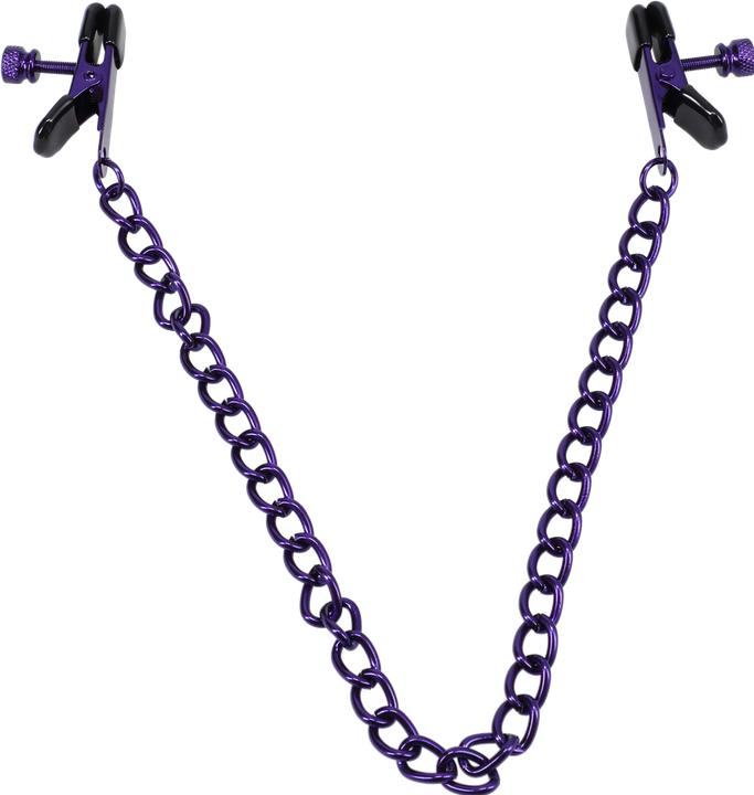 Actual product image All Stars Chained Up - Nipple Clamps - Purple
