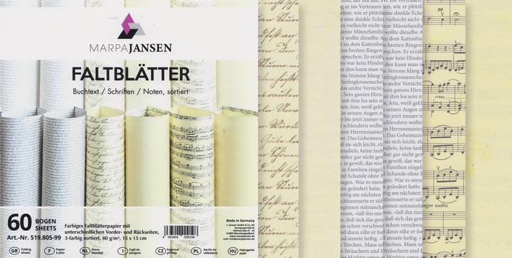Actual product image MarpaJansen Leaflets "Text and notes", 15 x 15 cm, 60 sheets (80 g/m², 60 x)