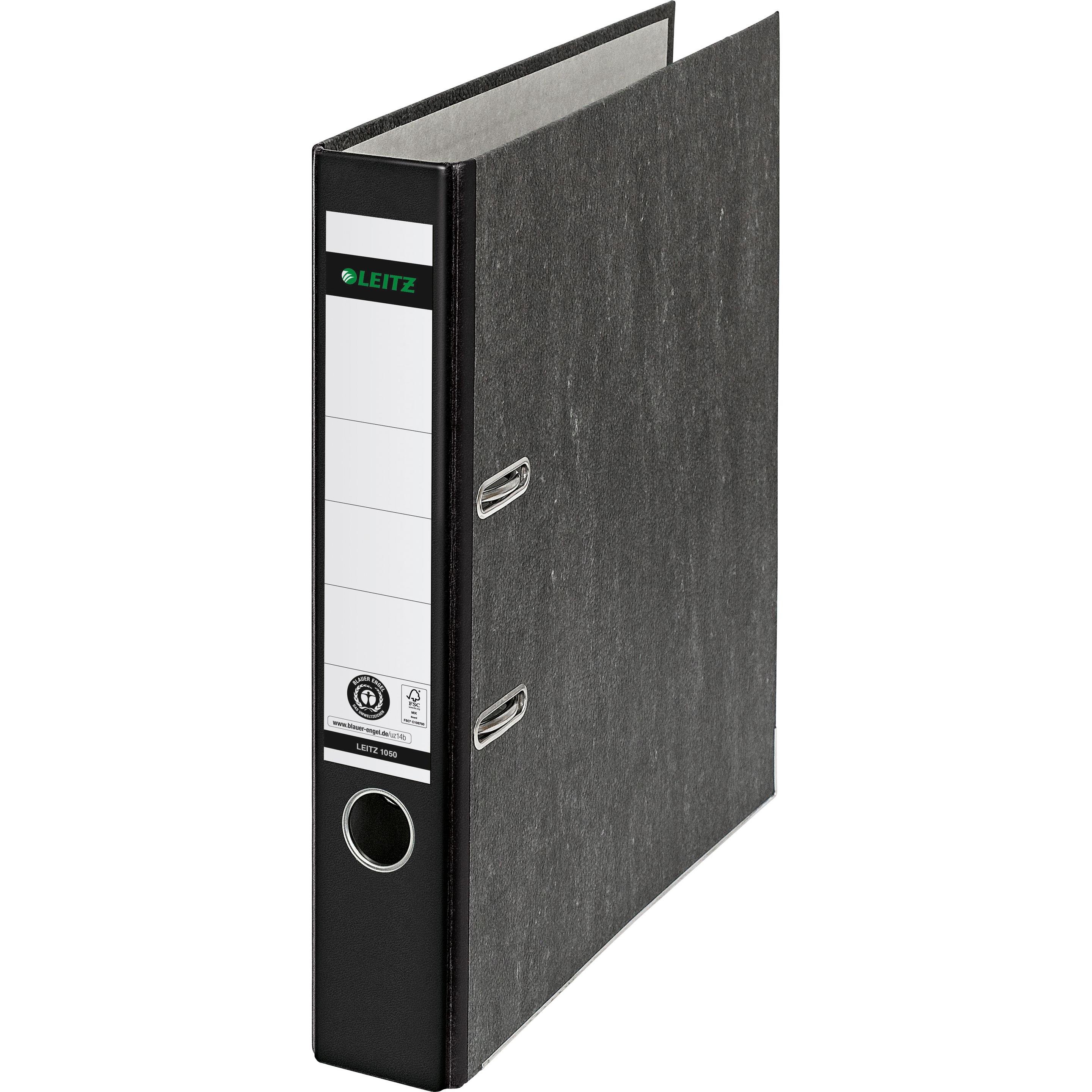 Leitz, Ordner, STANDARD-ORDNER A4 52MM Mit Schlitzen, für Format A4, Pappe (RC), Rckenbreite 52mm. Pate (A4, 52 mm, 1 x)
