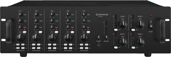 Produktbild Monacor ELA-Verstärker PA-4040 40 W 4-Zonen (Verstärker)