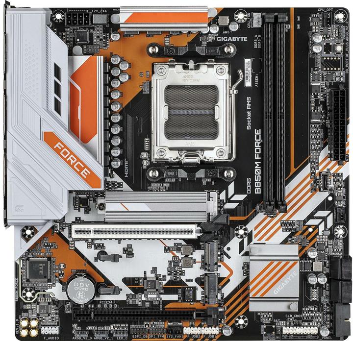 Actual product image Gigabyte Mainboard||AMD B850|SAM5|Micro-ATX|Memory DDR5|Memory slots 2|B850MFORCE (AM5, AMD B850, mATX)