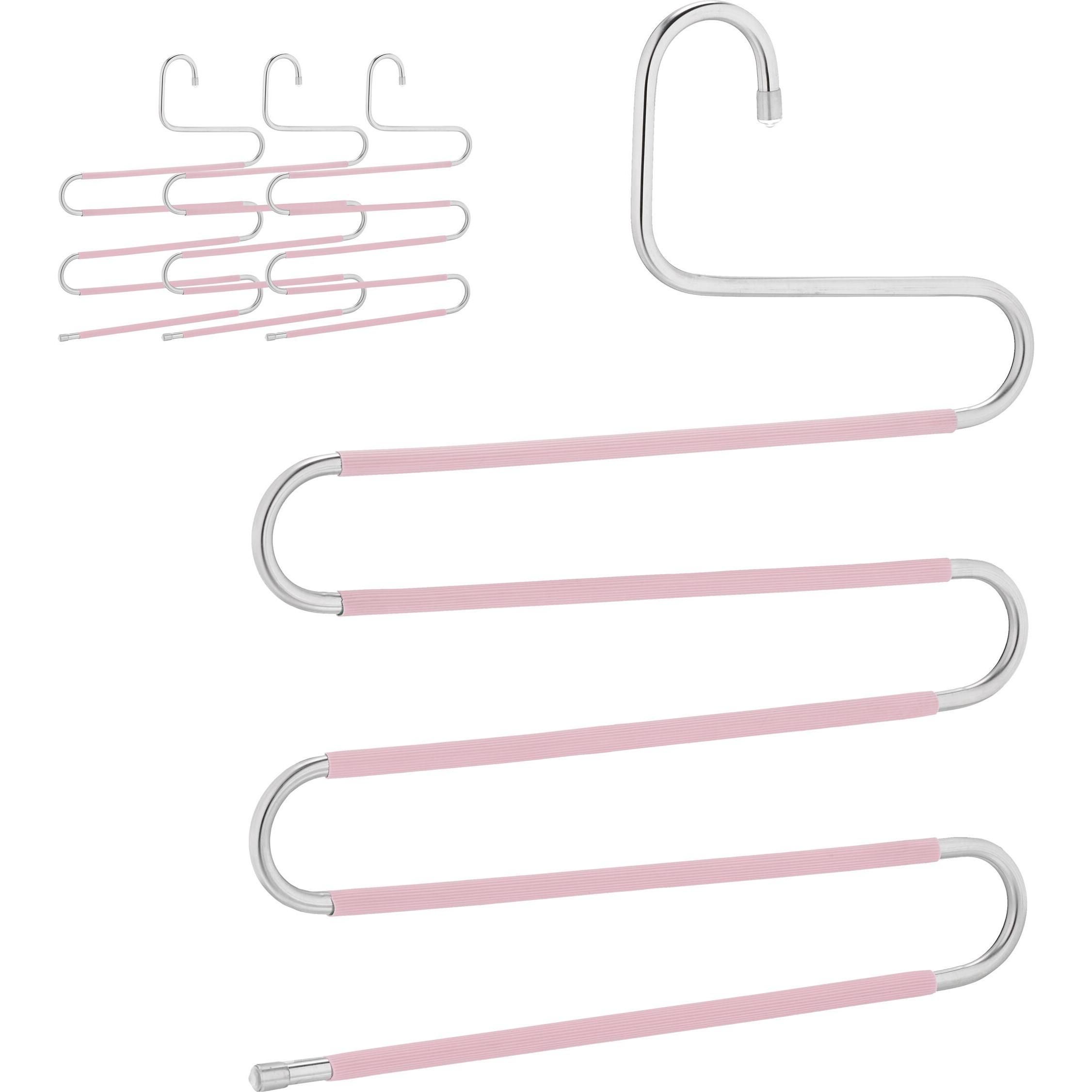 Relaxdays, Kleiderbügel, 4x Mehrfachhosenbügel (1 x)
