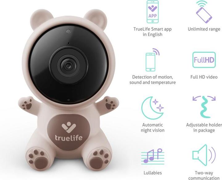 Produktbild Truelife Video varuška S3 Smart TLVMMNCS3SNWA (Babyphone mit Kamera)