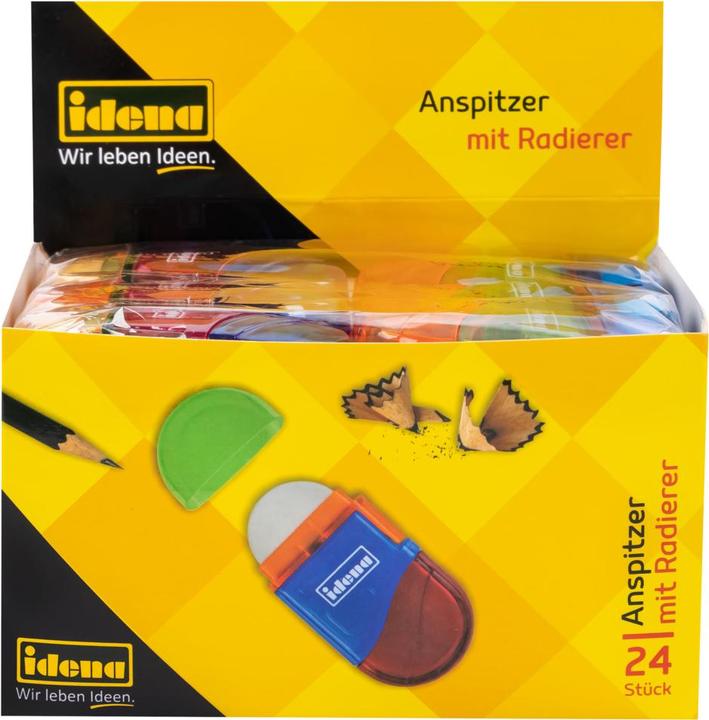 Produktbild Idena Anspitzer mit Radierer sortiert