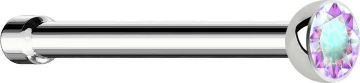 Immagine prodotto Star Piercing Borchia da naso dritta in argento con cristallo multicolore (senza ottone, Acciaio chirurgico 316L)