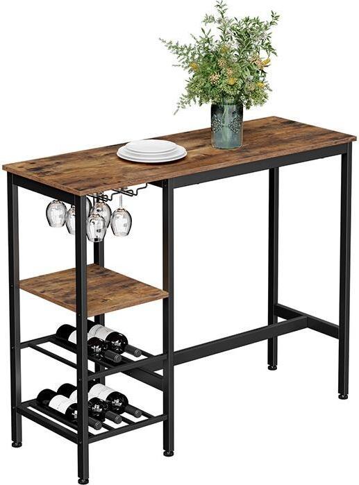 Image du produit Vasagle Table de bar Industrial 40 x 90 cm, marron/noir, profondeur