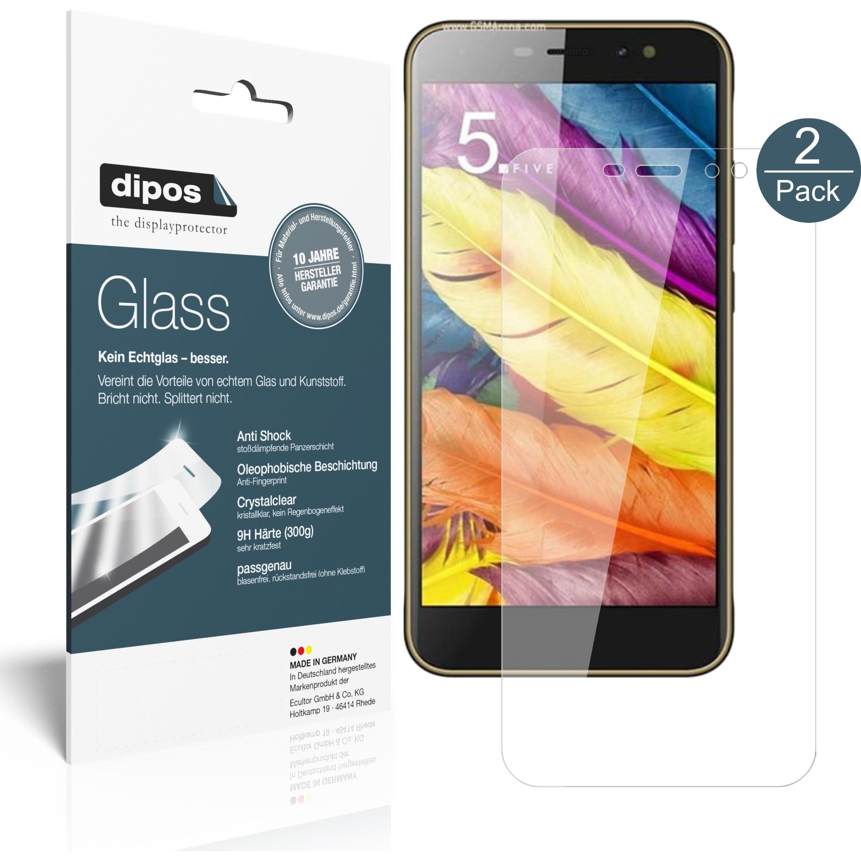 Thumbnail - Dipos Displayschutz Anti-Shock (2 Stück, ZTE Nubia N1 Lite), Smartphone Schutzfolie, Transparent