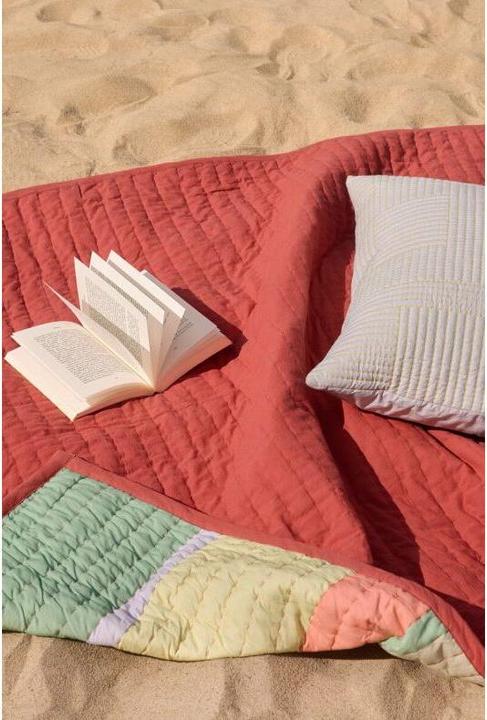 Produktbild Hübsch Pavilion Decke Block Coral/ Multifarben (140x200 cm)