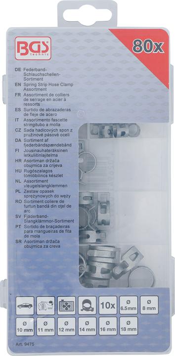 Actual product image BGS Federband-Schlauchschellen-Sortiment 80-tlg. (Hose clip)