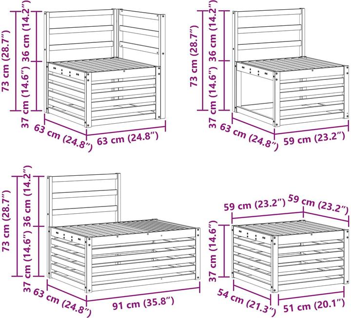 Produktbild vidaXL Outdoor-Sofa