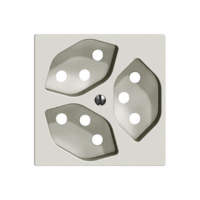 Actual product image Feller Cover set socket 3xT13 K light grey