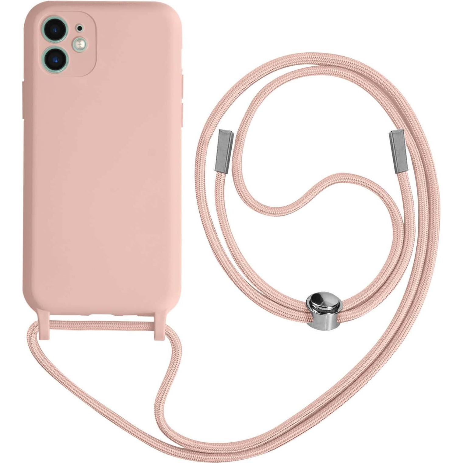 Avizar Halbsteife Schutzhülle mit Kette Series, Handykette, Rosa