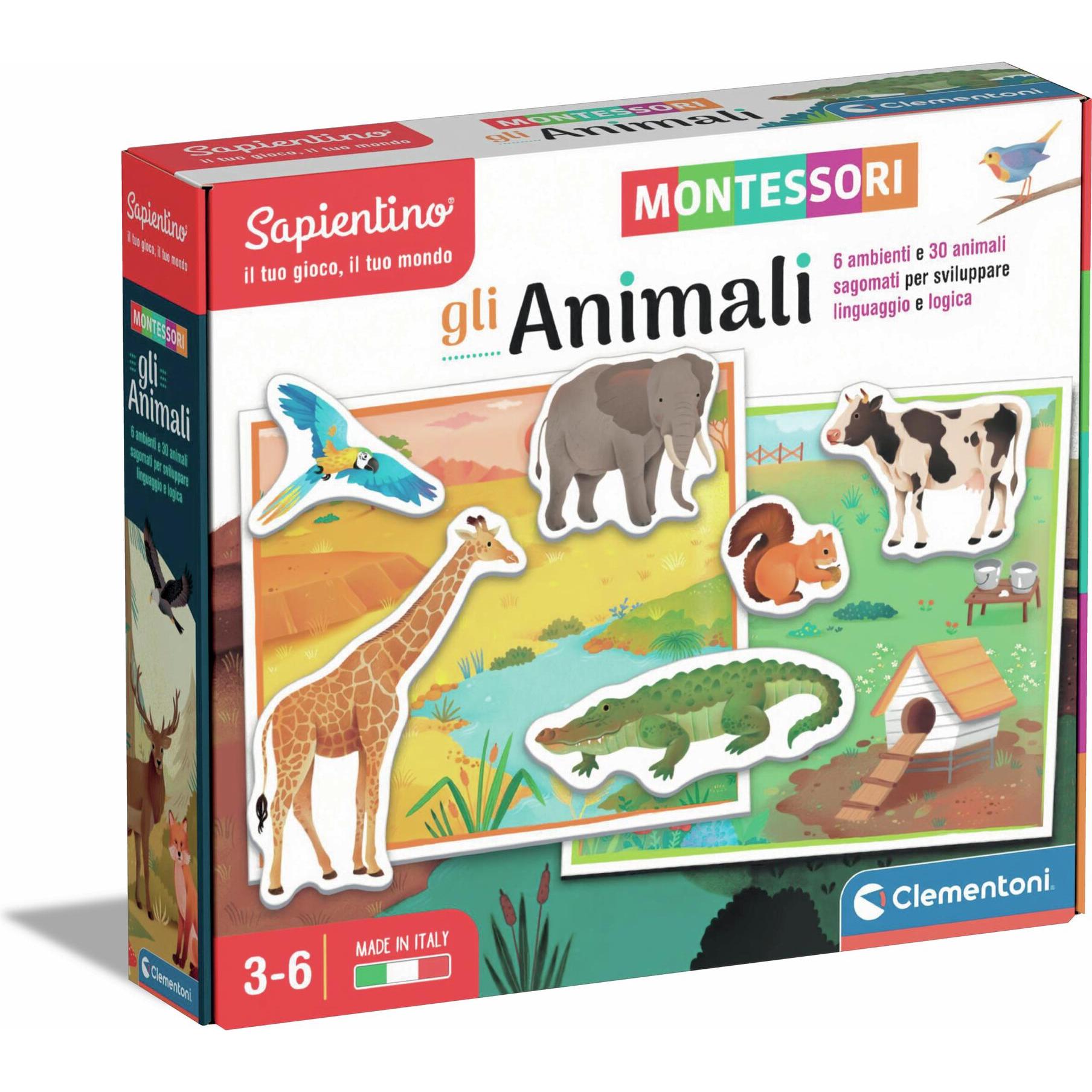 Clementoni Multicolore Montessori - Gli Animali (3 - 6 Anni)