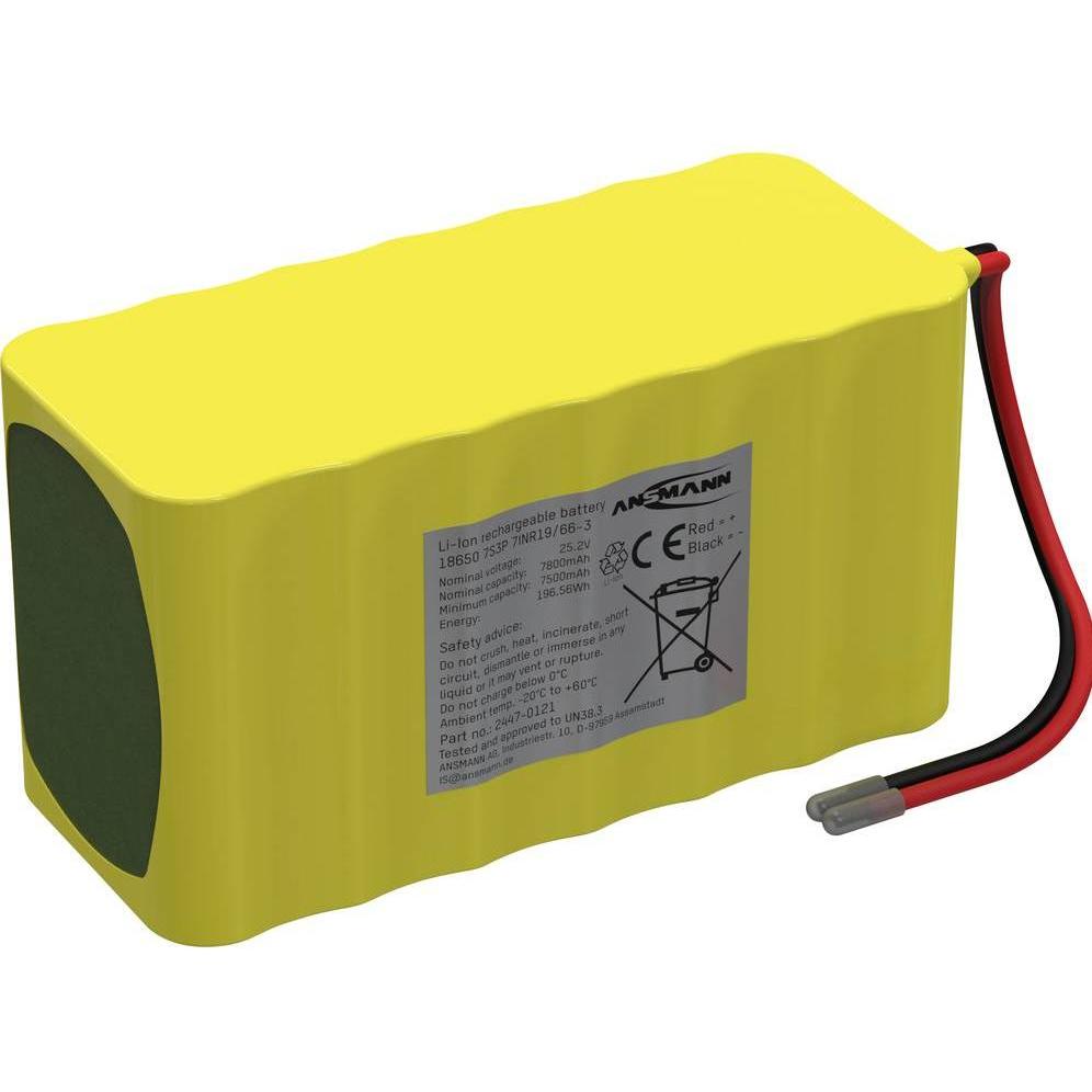 Ansmann 7S3P Akkupack 21x 18650 Kabel Li-Ion 25.2 V 7800 mAh (18650, 7800 mAh), Batterie + pile