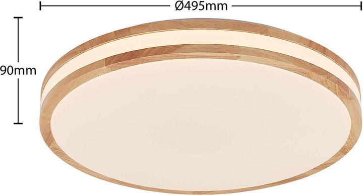 Actual product image Lindby Emiva LED ceiling lamp, light strip centered (2000 lm)