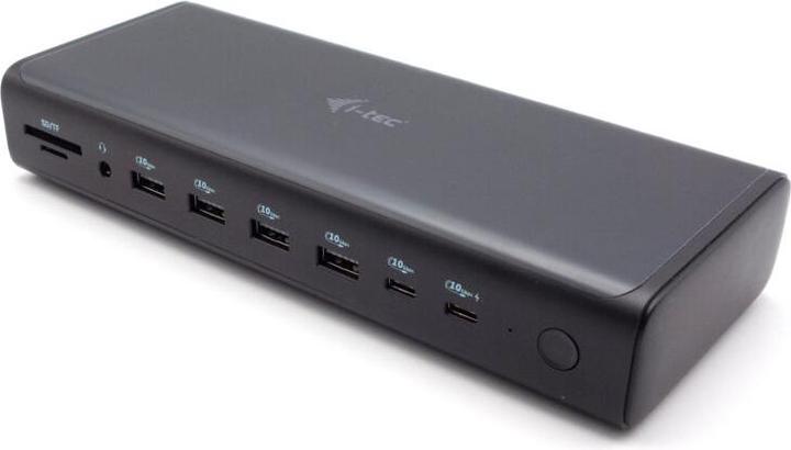 Actual product image i-tec Universal 6x 4K/60Hz Display Docking Station + Power Delivery 140W (USB-C, 8 Ports)