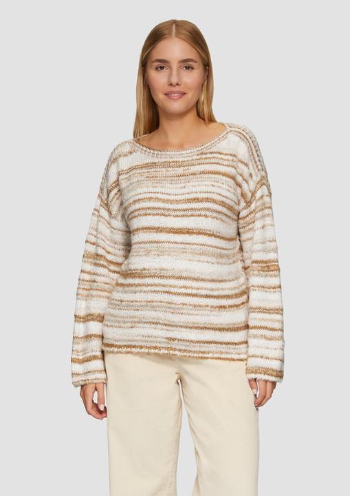 Actual product image S.Oliver Strickpullover Strukturierter Relaxed Fit-Pullover mit überschnittenen Schultern (40)