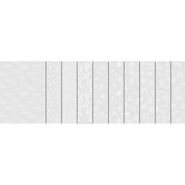 Ursus, Bastelpapier, Transparentpapier Rolle 115g/qm 50x61cm White Line 10 Motive sortiert (115 g/m², 1 x)