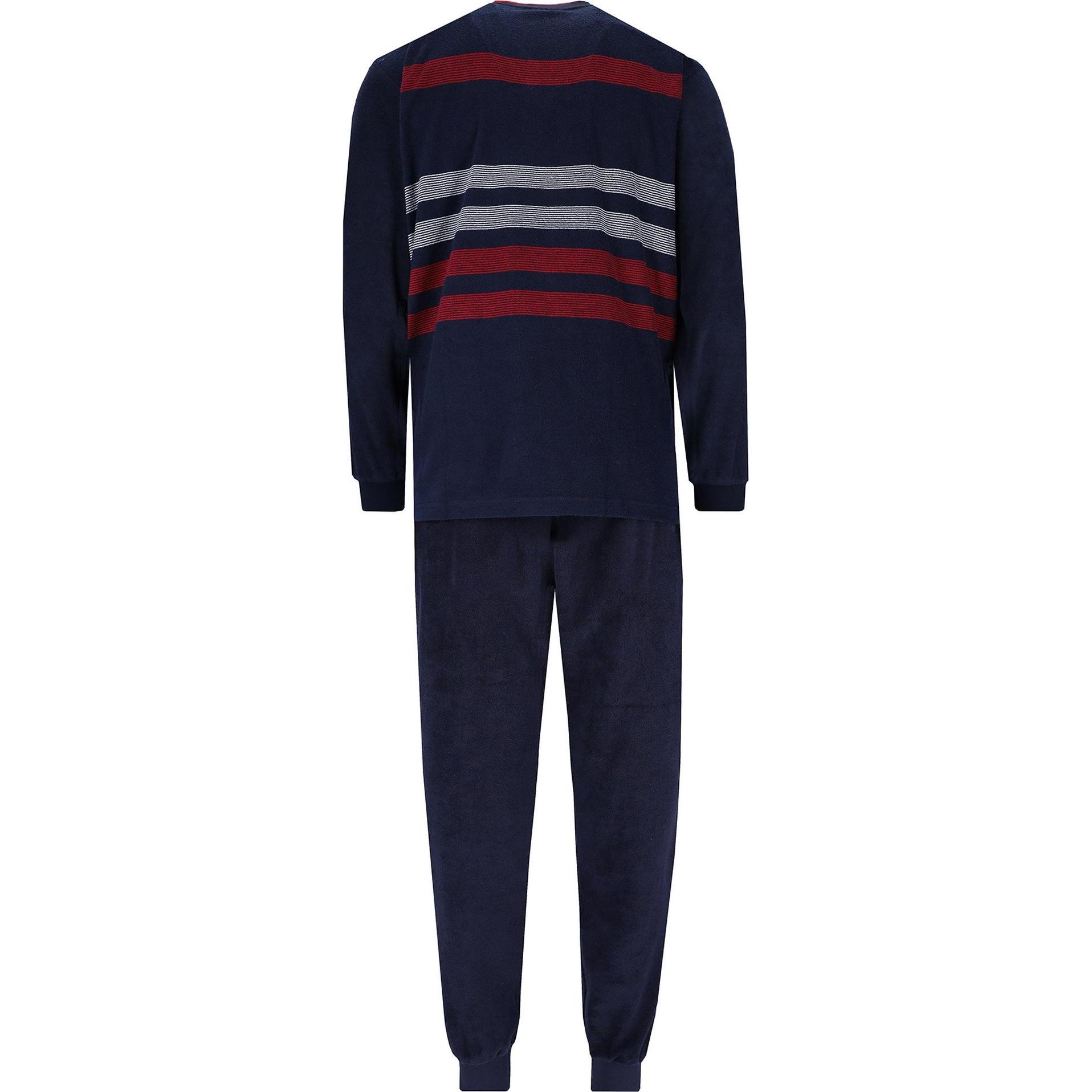 Thumbnail - Hajo, Herren, Pyjama, Pyjama Homewear Bequem sitzend, Blau, (4XL)