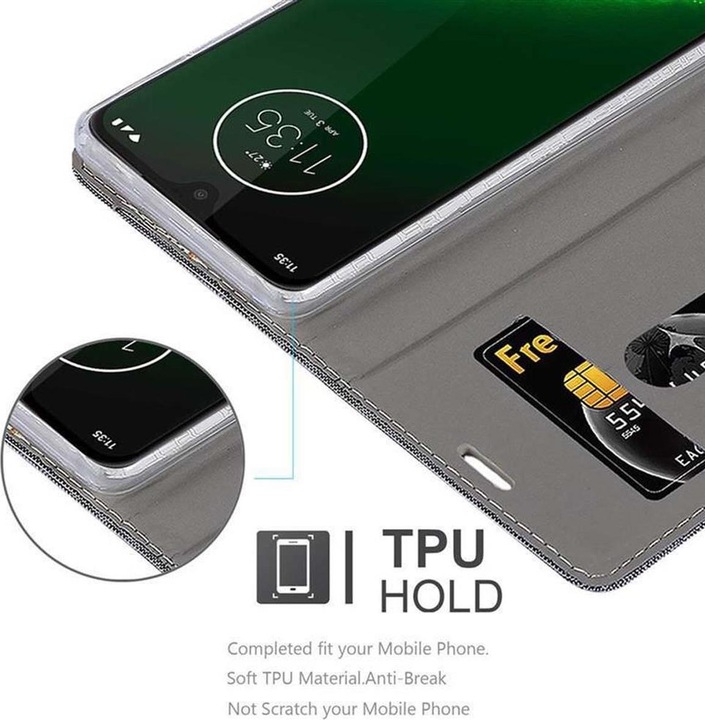 Produktbild Cadorabo Book Jeans Optik Cover (Motorola Moto G7, Motorola Moto G7 Plus)