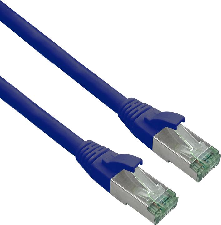 Productafbeelding Helos GRS gecertificeerde Cat 6a patchkabel met Cat 7 ruwe kabel TPE blauw 1,0m (S/FTP, CAT7, 1 m)
