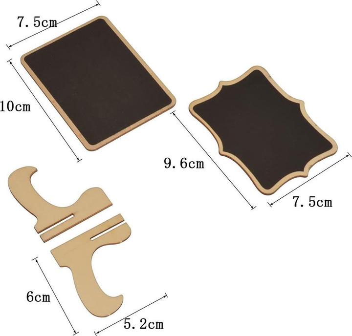 Image du produit I Am Creative Mini Holz Namensschilder Deko Kreide Tafel 20er Set