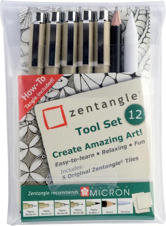 Sakura Zentangle Toolset (Schwarz, 12 x)