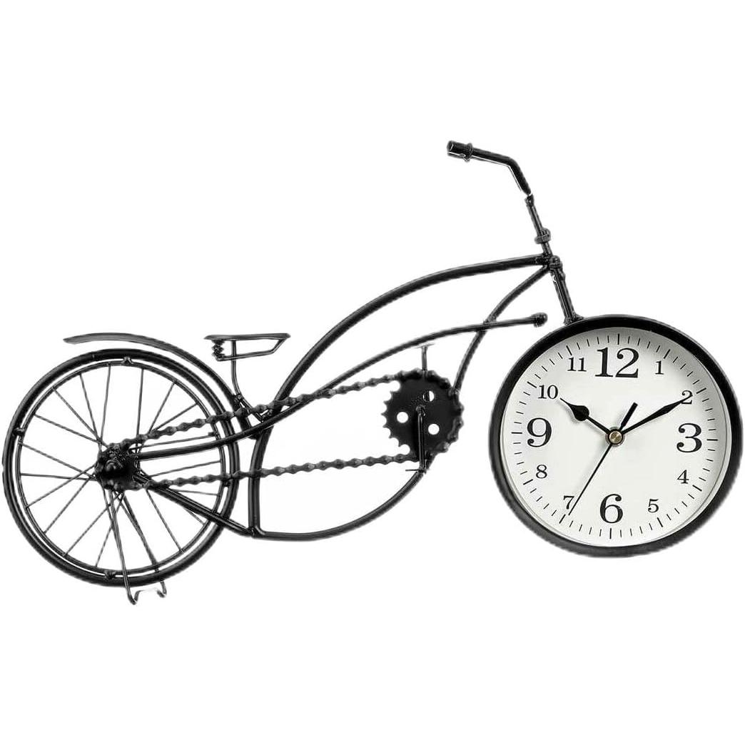 Gift, Orologio da parete, Table clock Bicycle Black Metal 42 x 24 x 10 cm (4 Units)