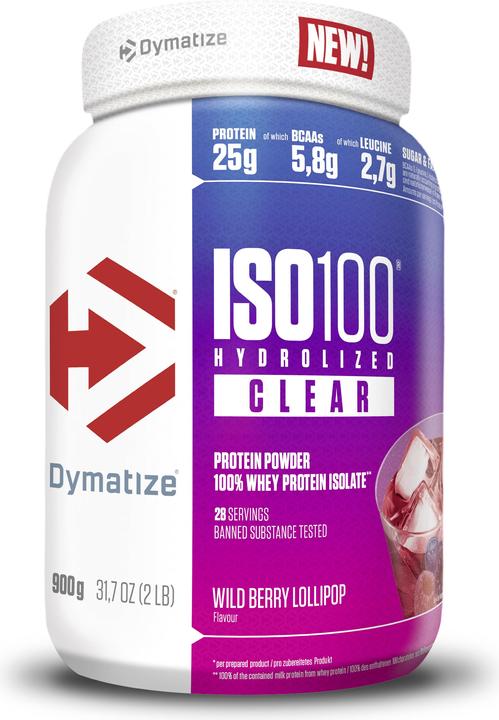 Produktbild Dymatize ISO100 Clear Whey (Wild Berry Lollipop, 1 Stk., 900 g)