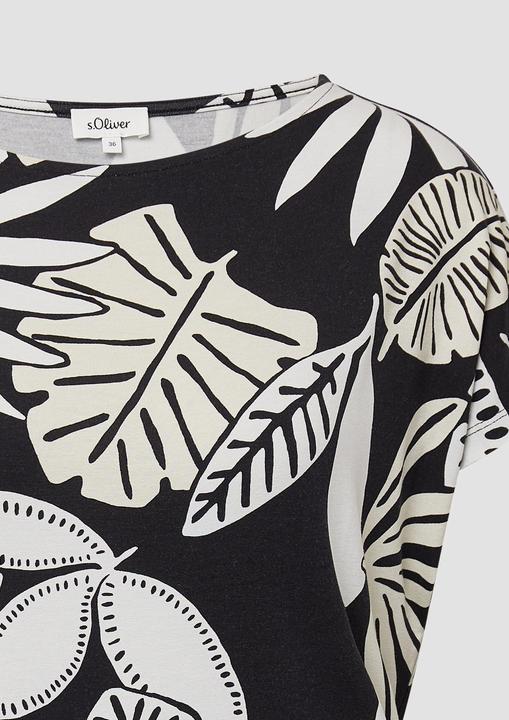 Produktbild S.Oliver T-Shirt Elastisches T-Shirt aus Viskosestretch im Relaxed Fit (44)