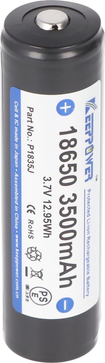 Produktbild Keeppower Akku 18650 geschützt Pluspol erhöht NCR18650GA (1 Stk., 18650, 3500 mAh)