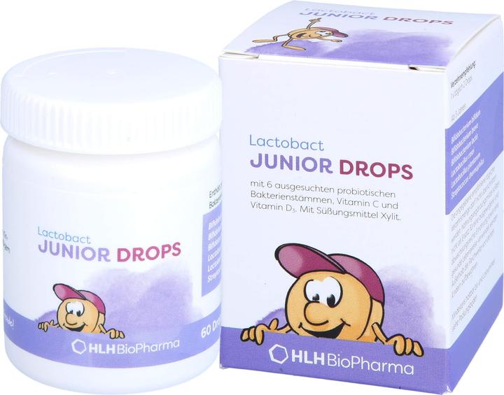 Actual product image Lactobact JUNIOR + Drops (60 Piece, Sweet, 56 g)