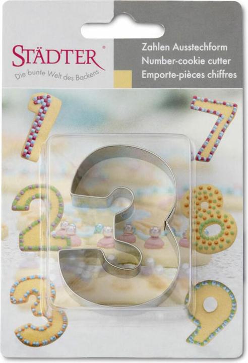 Actual product image Städter Cookie Cutter Number 3