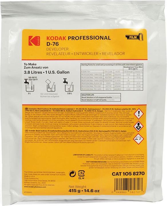 Produktbild Kodak film developer D-76 3.8L (powder)