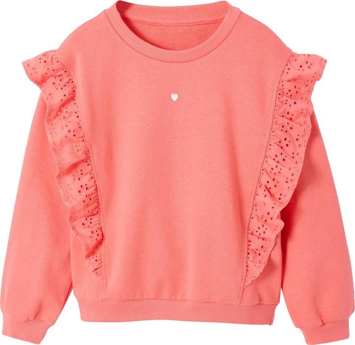 Produktbild Vertbaudet Mädchen Sweatshirt mit Volant aus Stickereispitze (92)